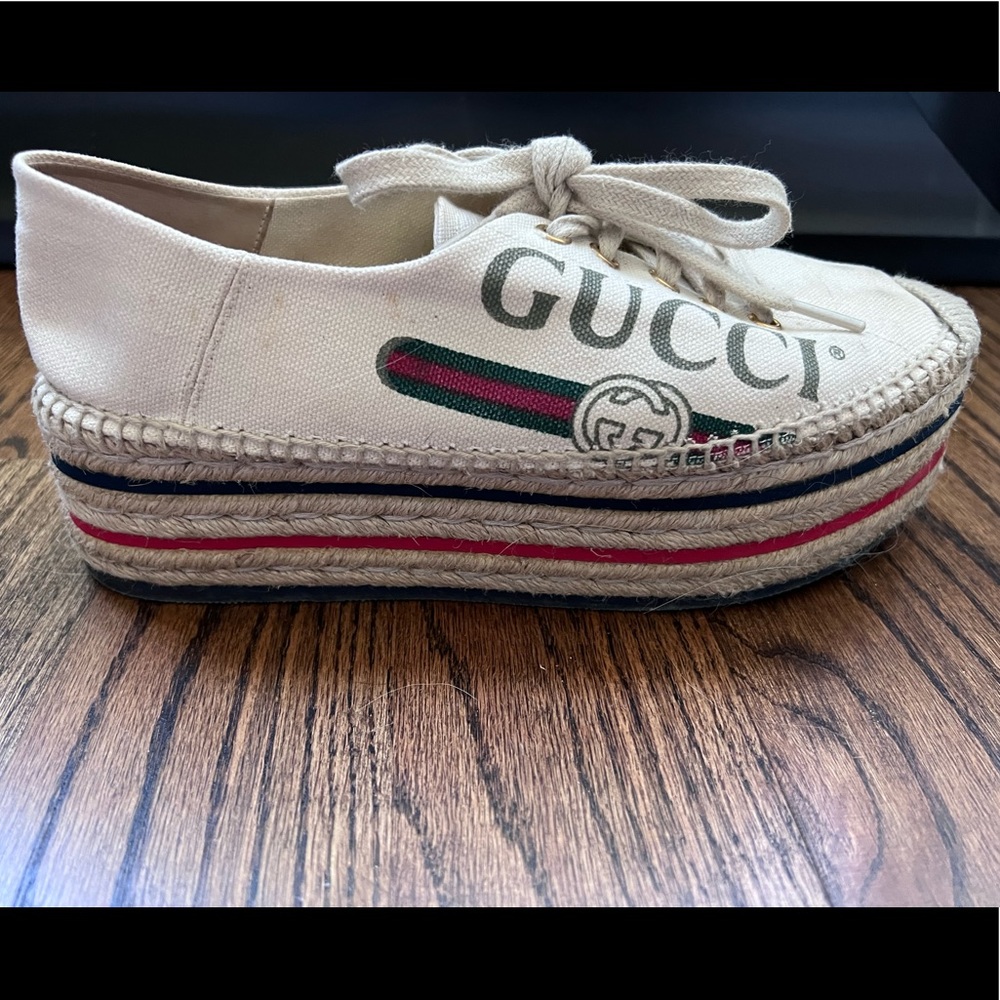 Gucci espradrille platform sneaker